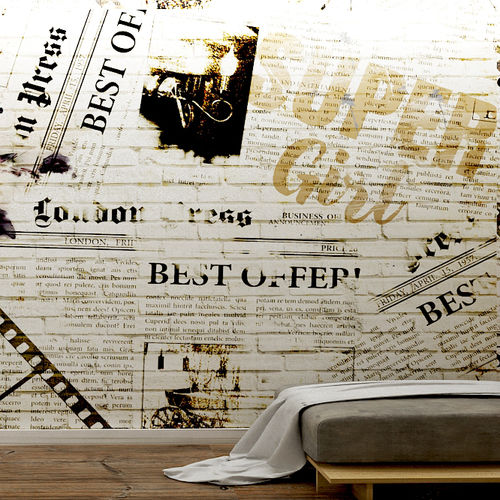 Contemporary wallpaper - SUPER GIRL - HD WALLS - nonwoven fabric / vinyl / urban motif
