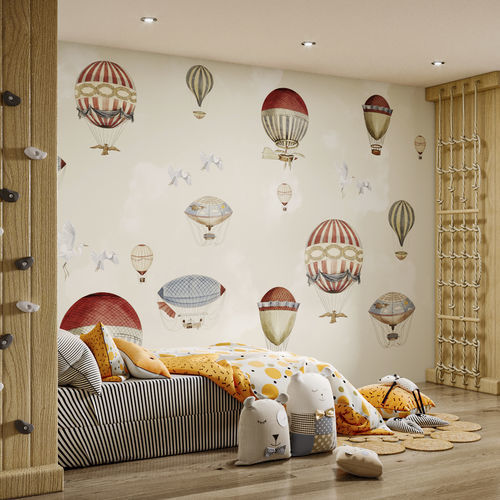 Contemporary wallpaper - BALOON FESTIVAL - HDPG01 - HD WALLS - nonwoven fabric / vinyl / children's pattern