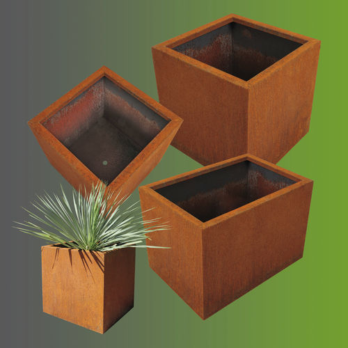 COR-TEN® steel planter - BASIO - Richard Brink GmbH & Co KG - rectangular / square / contemporary