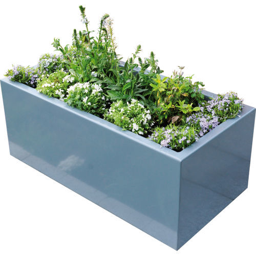 Aluminum planter - CLARUS - Richard Brink GmbH & Co KG - COR-TEN® steel / stainless steel / rectangular