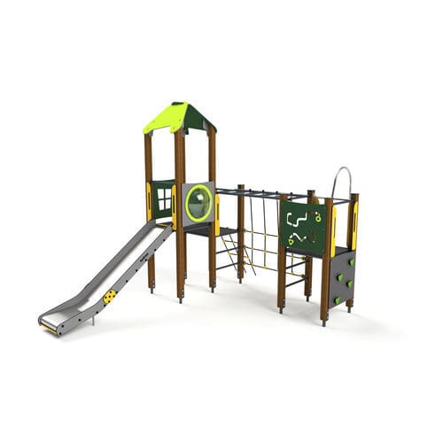 Playground structure - 10043 - Astrus Playgrounds - metal / wooden / HDPE