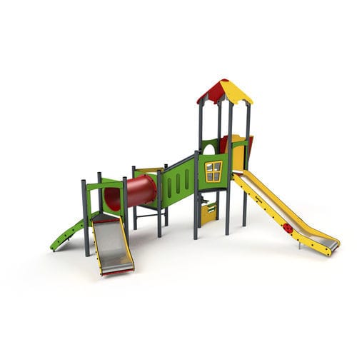 Playground structure - 11080 - Astrus Playgrounds - metal / HDPE / modular