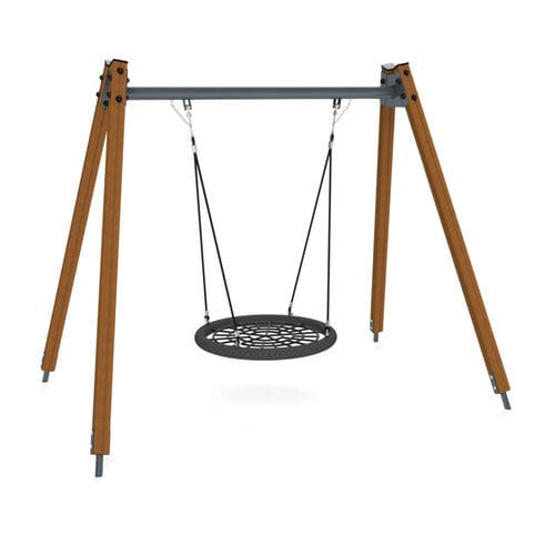 Wooden swing - 3503D - Astrus Playgrounds - galvanised steel