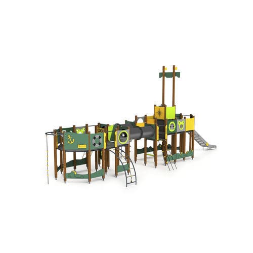 Playground structure - 3018D TALL GALEON - Astrus Playgrounds - galvanised steel / wooden / HDPE