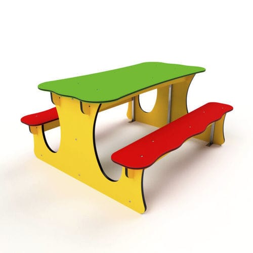 Contemporary picnic table - 5026S - Astrus Playgrounds - high-density polyethylene (HDPE) / steel base / waterproof