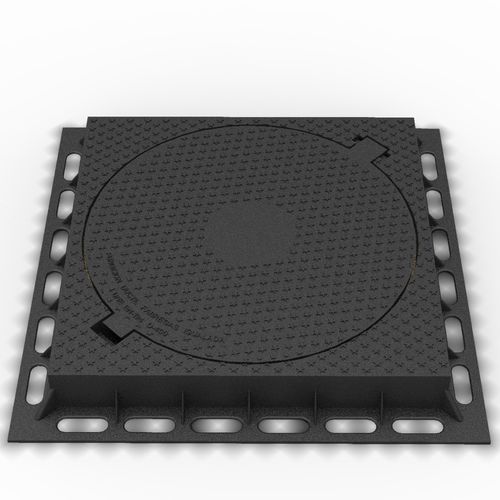 Cast iron manhole cover - APARENTE - Grup Fabregas - square / with built-in lid