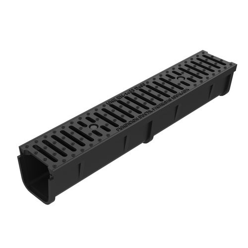 Drainage channel with grating - U-150-F-75 - Grup Fabregas - cast iron grate / for public spaces