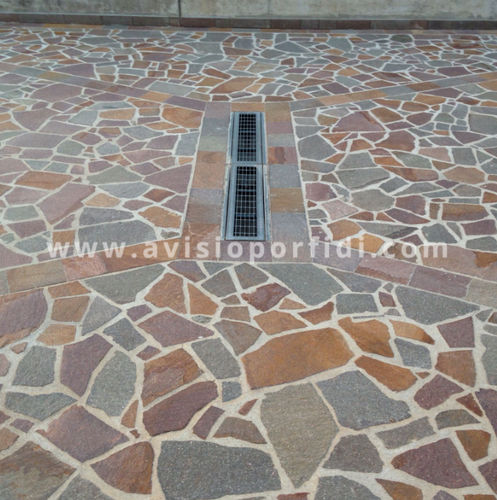 Porphyry paving slab - IRREGULAR - Avisio Porfidi S.r.l. - outdoor / pedestrian