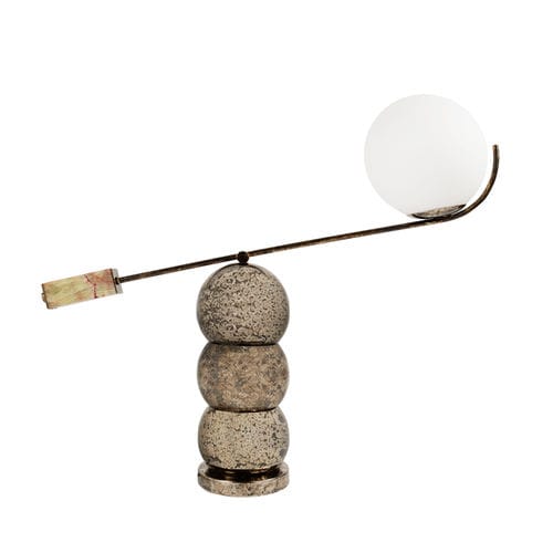 Table lamp - CATAPULT - Studio 19 - glass / onyx / contemporary