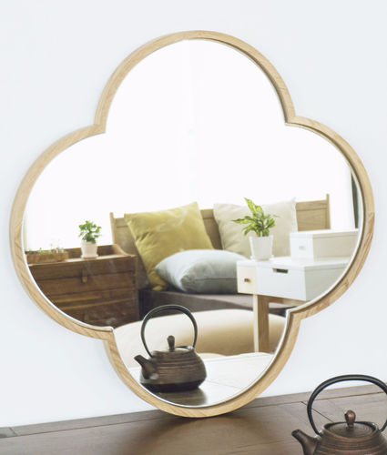 Wall-mounted mirror - FLORAL - Ziinlife - contemporary / oak