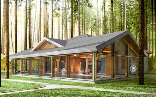 Prefab building - SAFRAN 232 - Lumi Polar - glue-laminated wood / wood framing / for spa