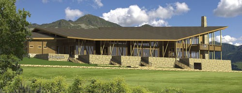 Prefab building - ALMATY - Lumi Polar - glue-laminated wood / wood framing / for golf courses