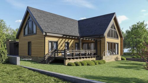 Standard model house - KAVERI - Lumi Polar - modular / contemporary / with terrace