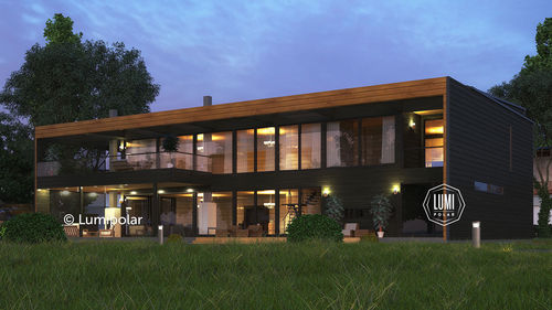 Standard model house - ESMERALDA 436 - Lumi Polar - modern / with terrace / two-story