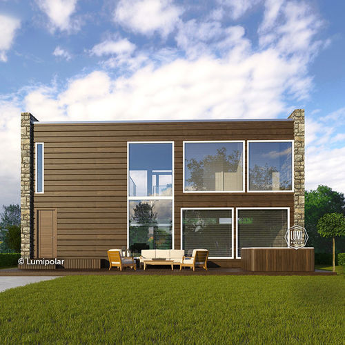 Modern house - HARD ROCK 177 - Lumi Polar - contemporary / two-story / wood