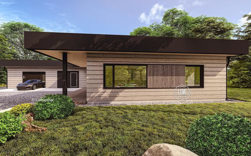 Prefab house - LUCIA 195 - Lumi Polar - modern / contemporary / with terrace