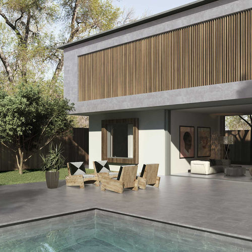 Porcelain stoneware tile - ALBAROC GALENA - Exagres - embossed / enameled / bush hammered