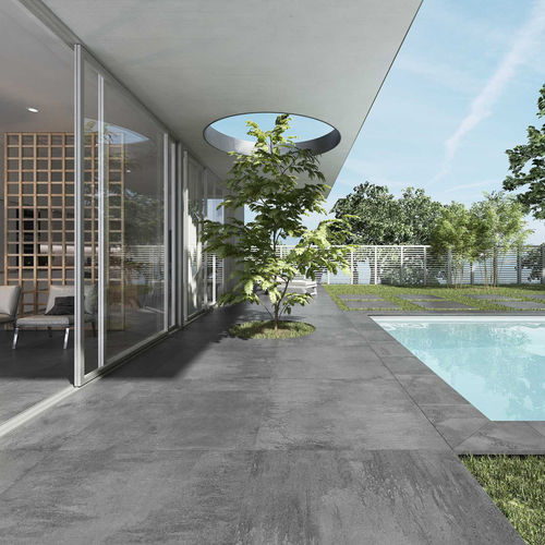 Porcelain stoneware tile - ÓPERA IRON - Exagres - matte / enameled / indoor