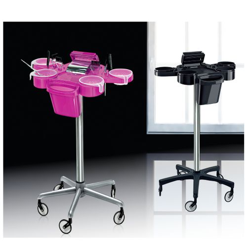 Hair coloring trolley - SERVICE PLUS - Ceriotti - for hairdressers / aluminum / plastic