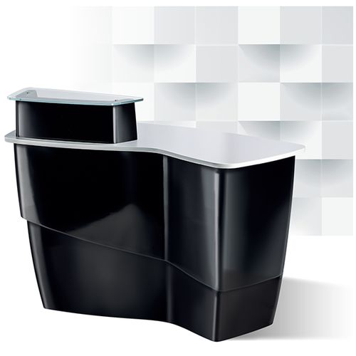 Laminated wood reception desk - AMYRA - Ceriotti - glass / fiberglass / for hairdressers