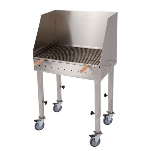 Charcoal barbecue - Ekikranj - wood-burning / commercial / on casters