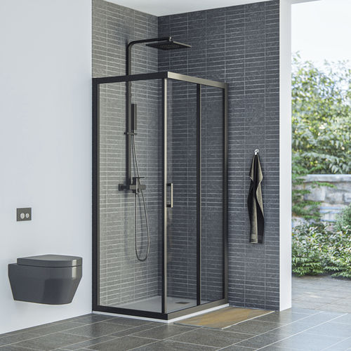 Fixed shower screen - SAVANA D+W - Aquaestil plus - sliding / corner / tempered glass