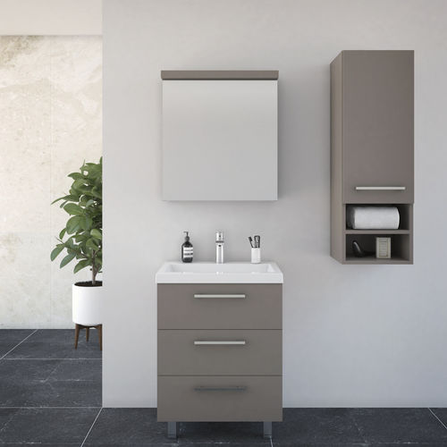 Double washbasin cabinet - ASTRA - Aquaestil plus - free-standing / MDF / metal