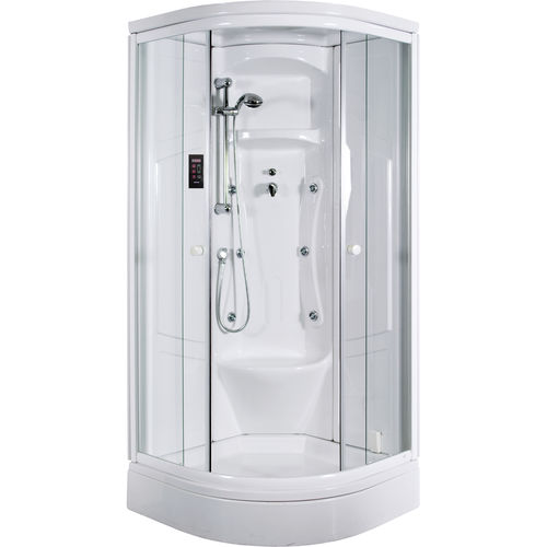 Corner hydromassage cabin - SOLO STEAM - Aquaestil plus - steam / glass