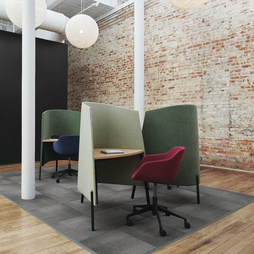 Workstation desk - Fractals Nook - STUDIO TK - free-standing / contemporary / wood veneer