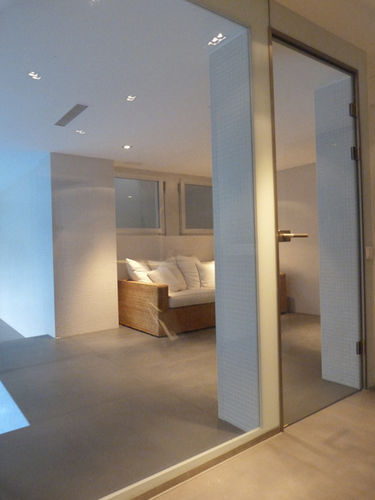 Removable partition - Kowalski SA - with glass panel / home / for swimming pool