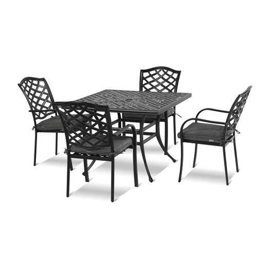 Contemporary table and chair set - BERKELEY - Hartman Outdoor Products BV - garden / aluminum / home