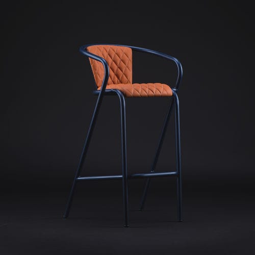 Contemporary bar chair - BICAstool GENTS - BICA chair - indoor / leather / metal