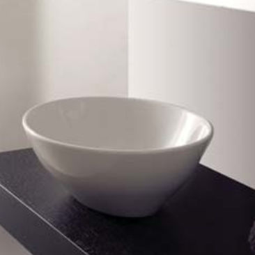 Countertop washbasin - OVO 8011 - IOTTI BY MENOZZI - ceramic / oval / contemporary