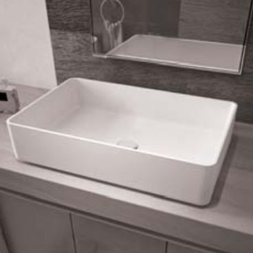 Countertop washbasin - MINIMA/R - IOTTI BY MENOZZI - Solid Surface / rectangular / contemporary