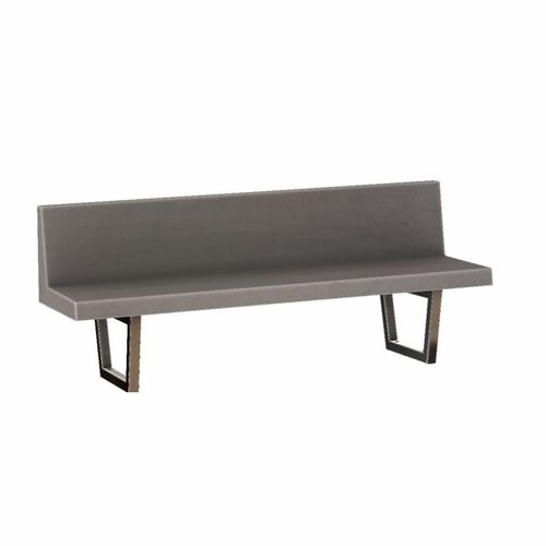 Contemporary public bench - CANCUN - PREFAC MYWAY - metal / concrete / with backrest