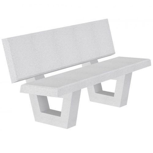 Traditional public bench - MIAMI - PREFAC MYWAY - concrete / with backrest