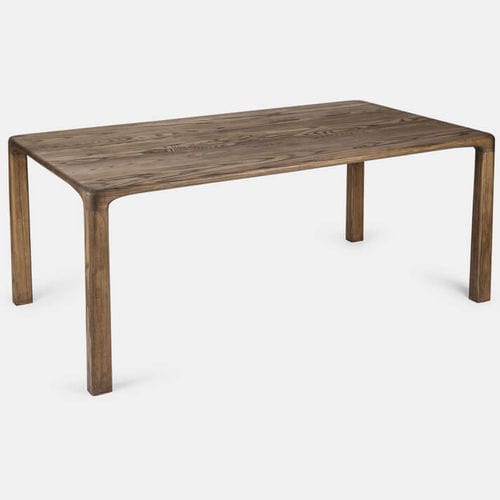Contemporary dining table - FLO - VOGEL - iroko / iroko base / rectangular