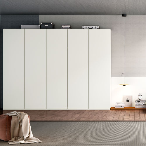 Contemporary wardrobe - BASE - EMEDE - lacquered wood / with swing doors / with drawer