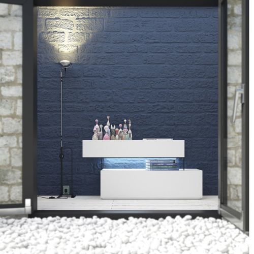 Minimalist design chest of drawers - KLAS 2S - EMEDE - glass / ceramic / with drawer