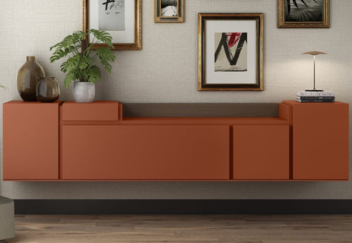 Wall-mounted sideboard - Connector 09_2 - EMEDE - contemporary / wooden / marble