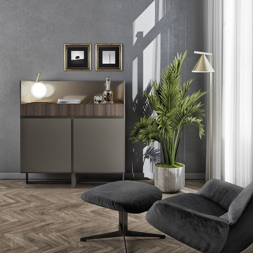 Contemporary sideboard - Connector 09_3 - EMEDE - wooden / with shelf