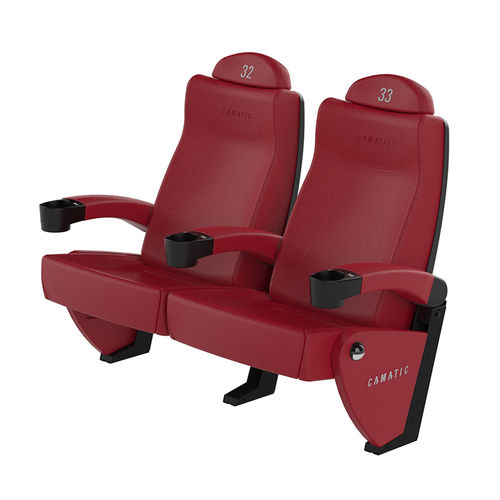 Contemporary auditorium seating - ARTES FIXED - Camatic Seating - leather / fabric / upholstered