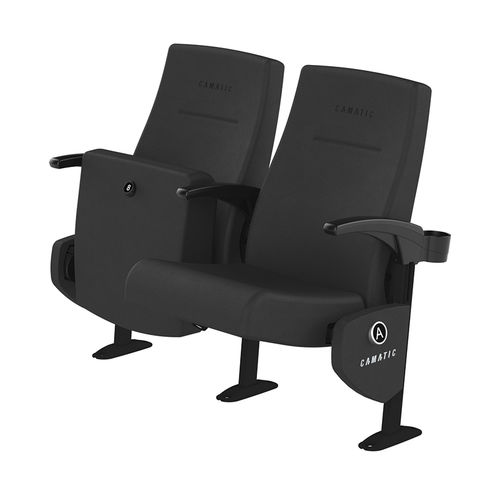 Contemporary auditorium seating - CLARITY SPORT  - Camatic Seating - leather / polypropylene / ergonomic