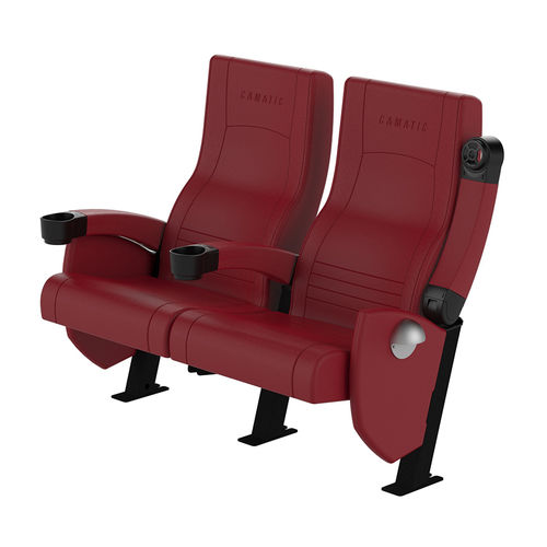 Fabric cinema seating - ODEON FIXED - Camatic Seating - synthetic leather / commercial / red
