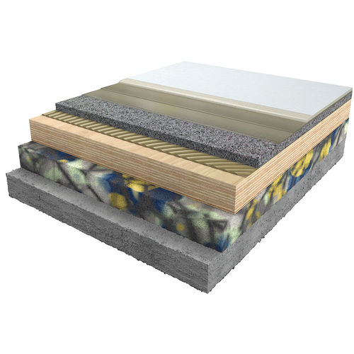 Indoor sports flooring - CONIPUR CE - CONICA - wooden / polyurethane foam / for multipurpose gym