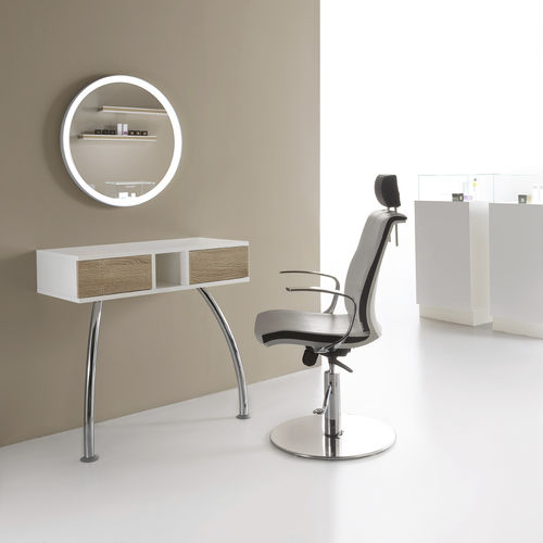 Vinyl makeup chair - VISMARA Beauty&Spa Design - chrome / steel / with headrest