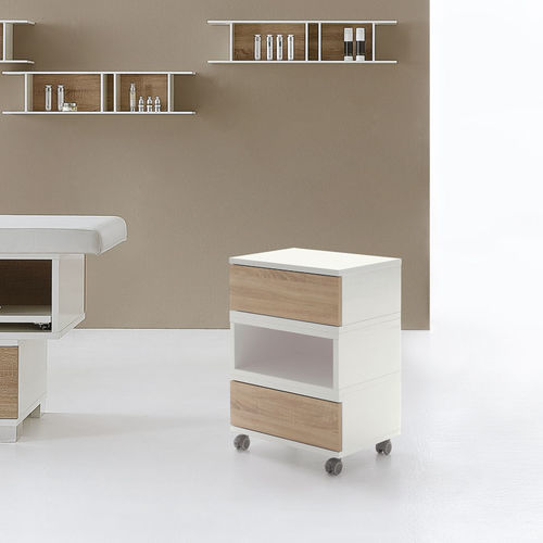Contemporary pedestal table - SWING - VISMARA Beauty&Spa Design - wooden / wooden base / rectangular