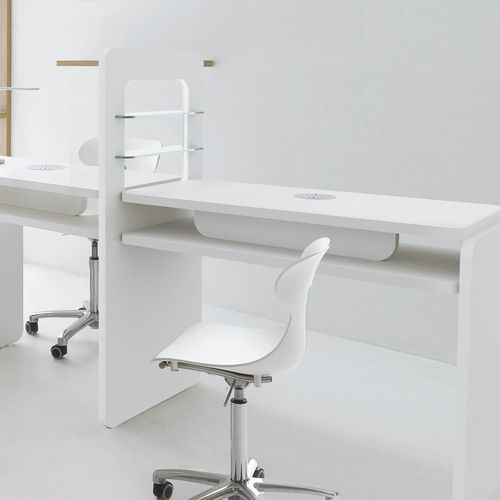 Manicure table with built-in lighting - NAIL NET LED - VISMARA Beauty&Spa Design - with storage