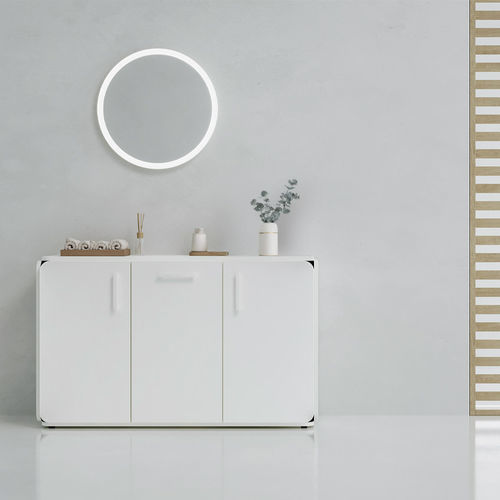 Contemporary sideboard - NAT - VISMARA Beauty&Spa Design - wooden / with shelf / with swing doors