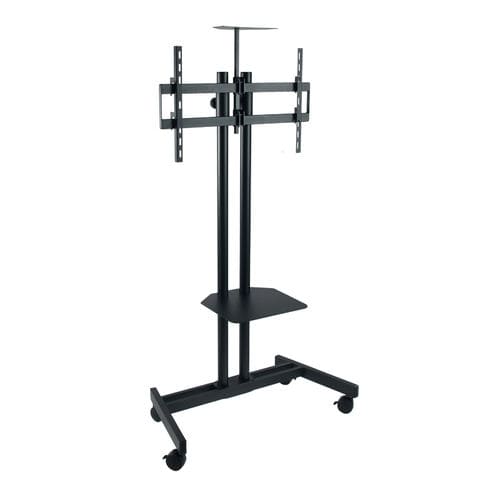 Contemporary TV stand - SLIM VIDEOCONFERÊNCIA - SERI STYLU - with DVD player shelf / on casters / steel